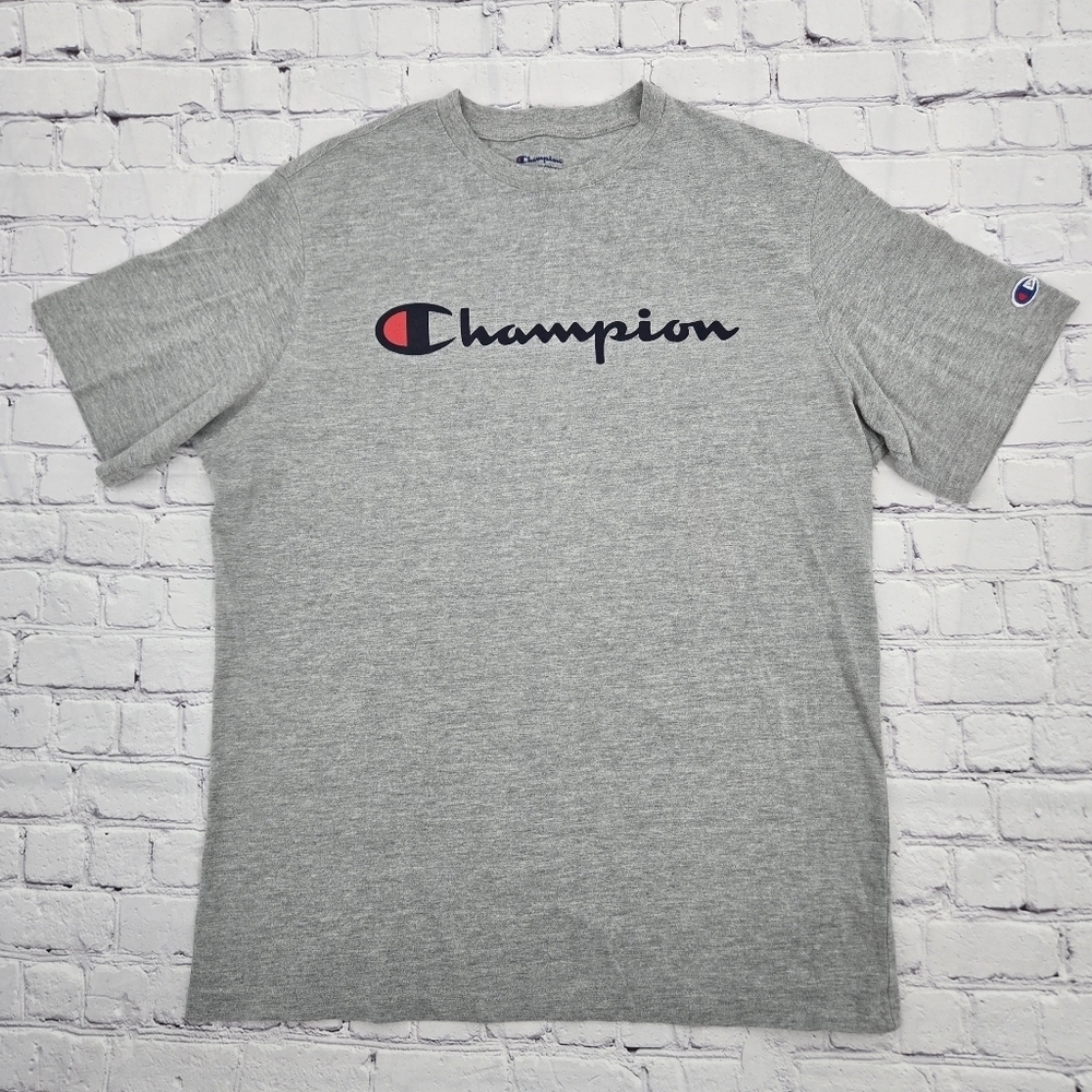 Champion Gray Men's T-Shirt SIZE:LARGE